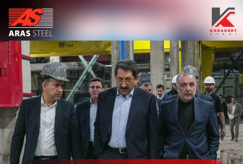 Mr. Atabak the Honorable Ministry of Industry, Mining and Trade,  and Doc. Mahdi Sobhani, the Ambassador of Iran in Armenia and their accompanying delegation visited Karakert Steel company